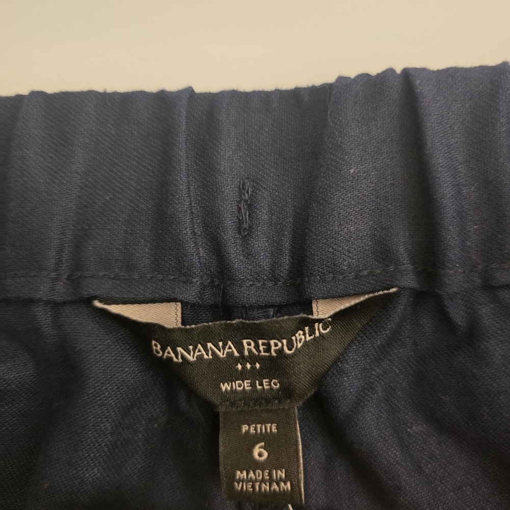 Banana Republic Linen Blend Wide Leg Pants Size 6 - Picture 6 of 7